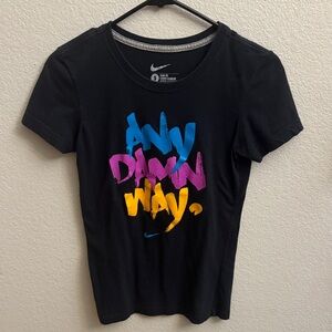 Nike Black Tee with Vibrant Graphic